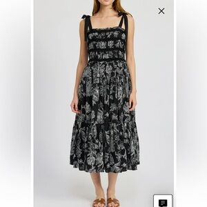 NWOT En Saison Magdalen Cotton Midi Dress (S)